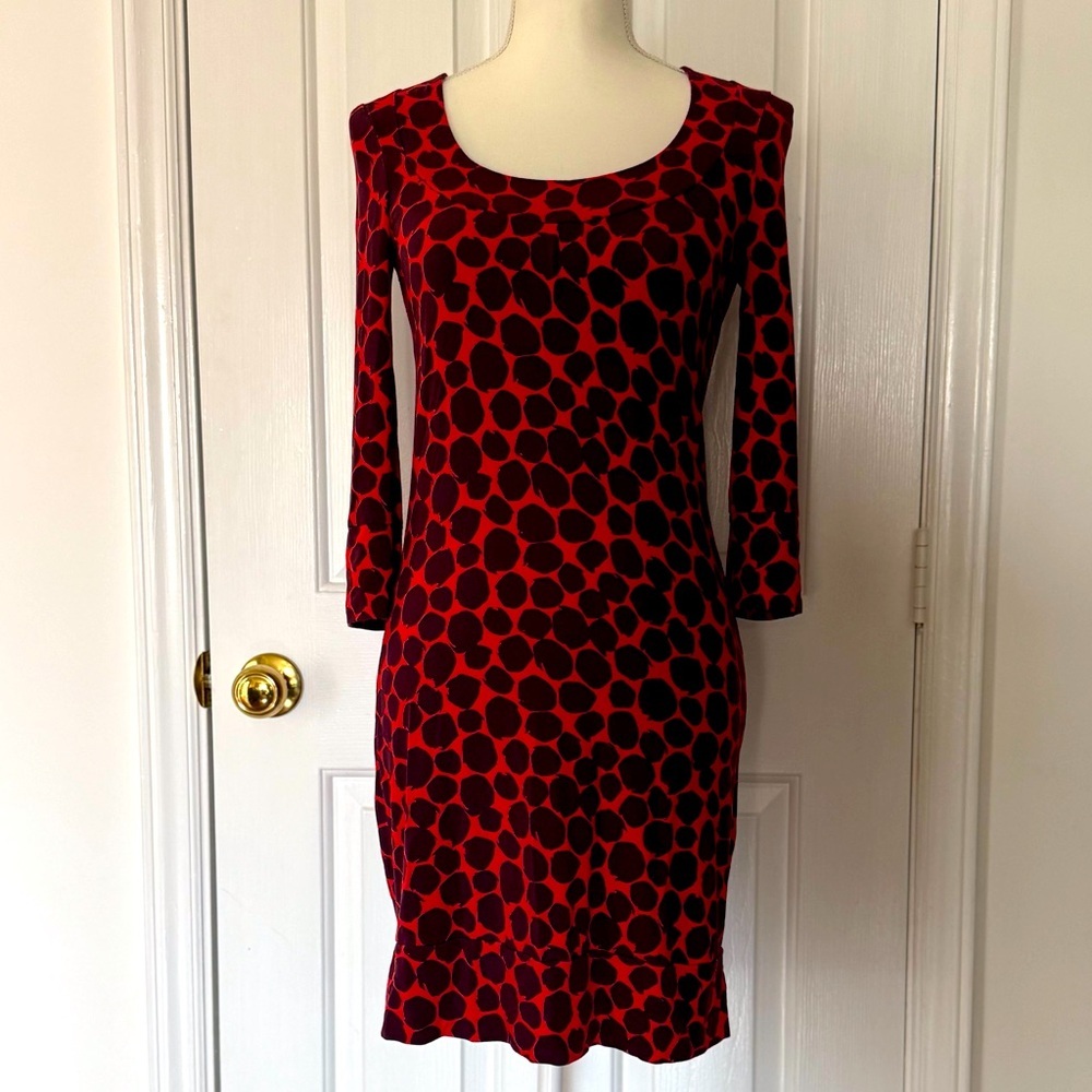 “BODEN” Dots Jersey Knit Dress
